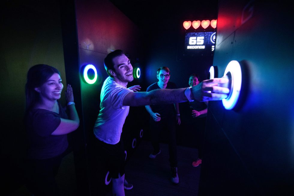 Players play a game of Portals at Activate.