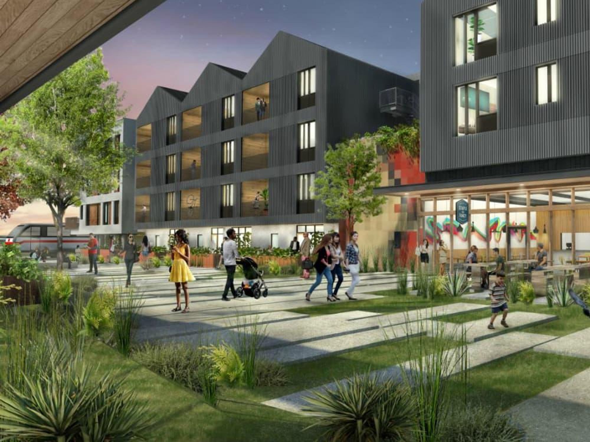 Plaza Saltillo District East Austin Capital Metro paseo rendering