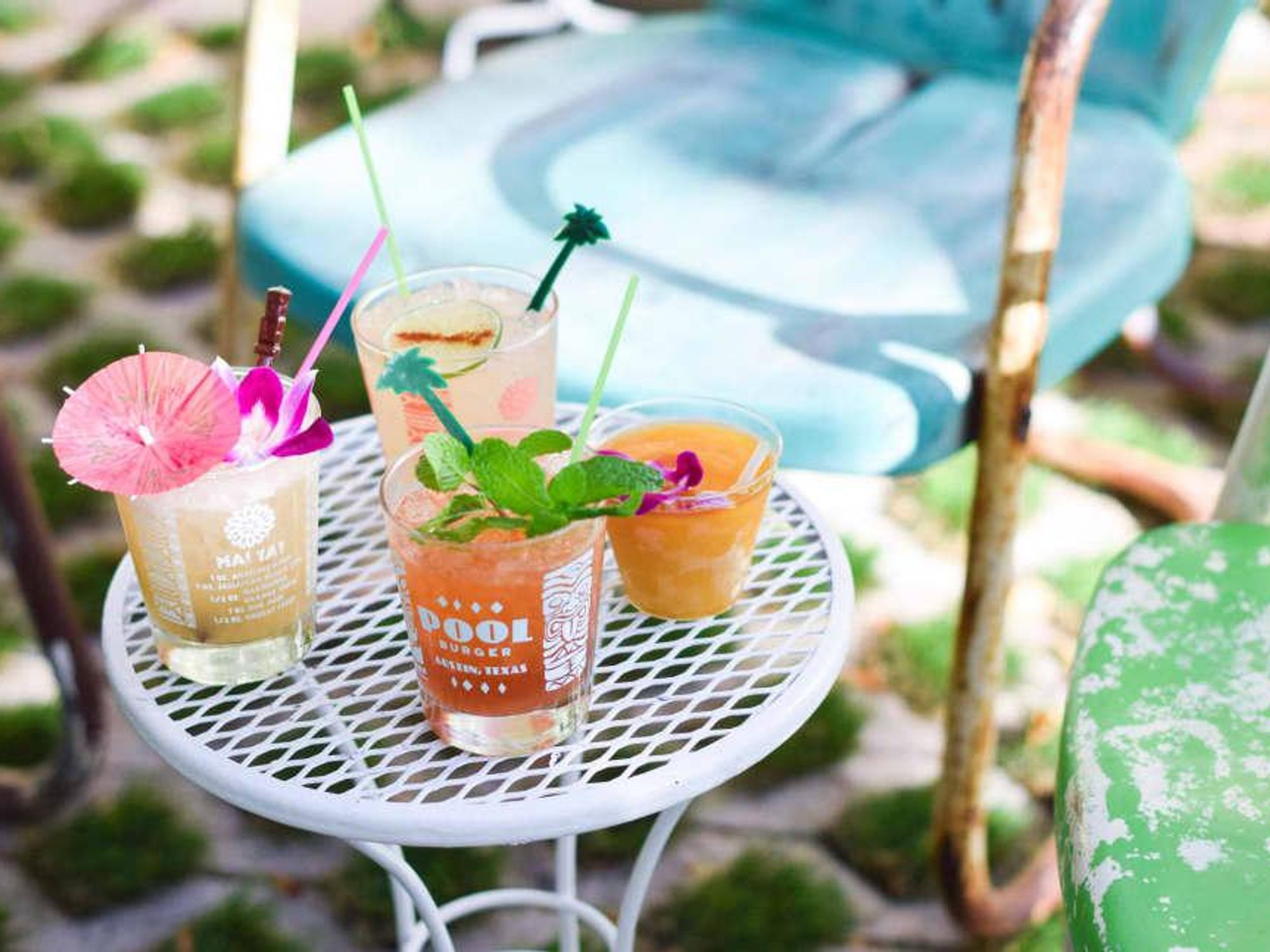 Pool Burger cocktails