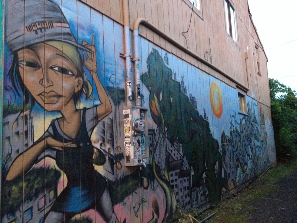 Portland travel, Alberta, mural