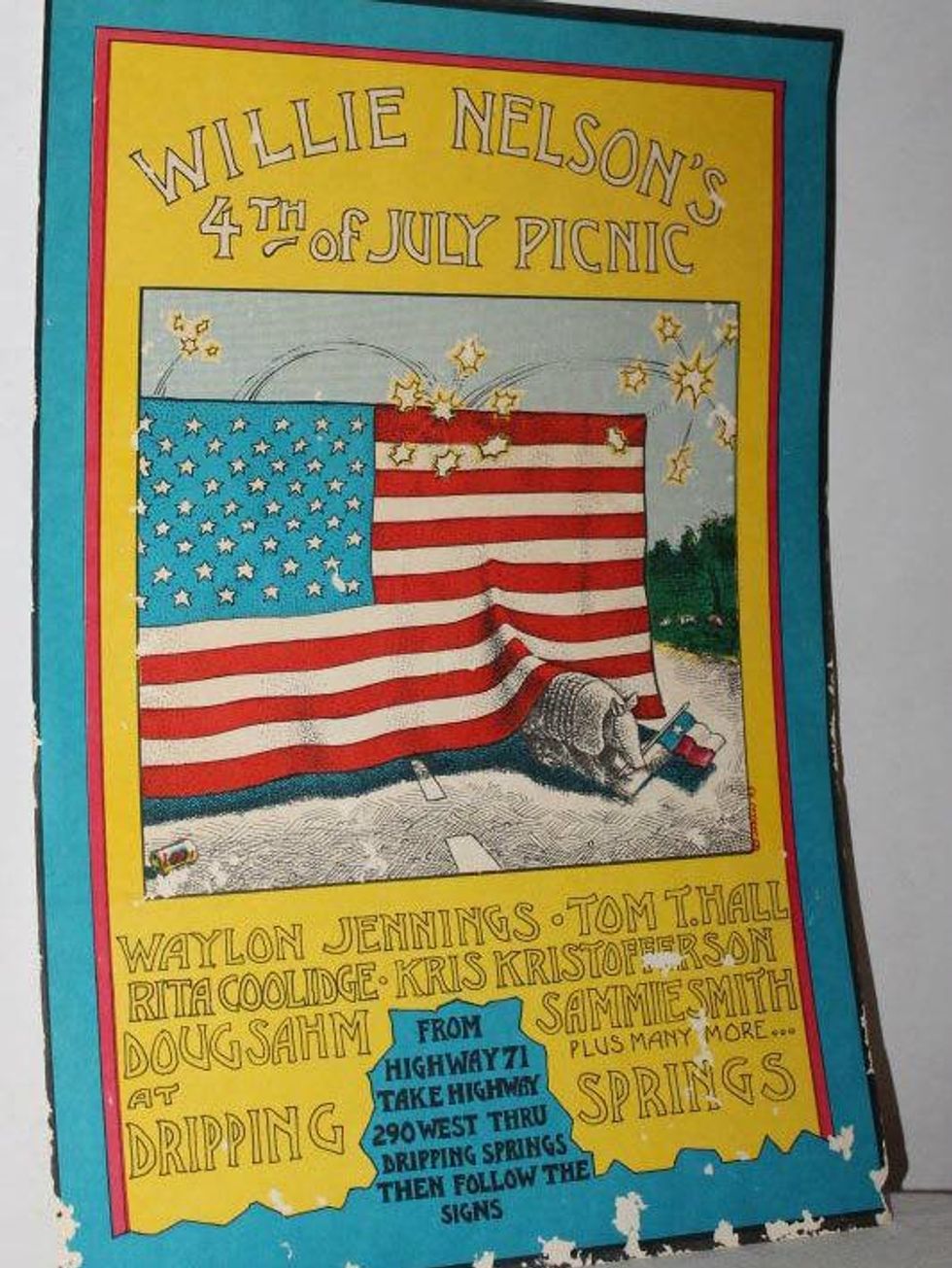 poster for Willie Nelson's Fourth of July picnic