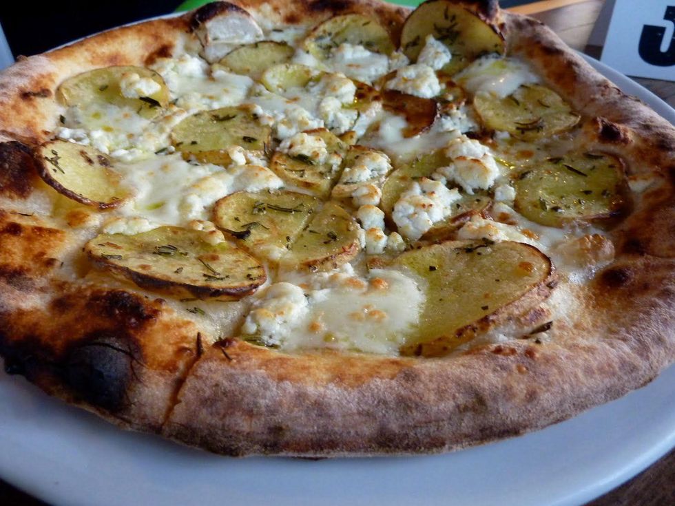 potato and goat cheese pizza from House Pizzeria