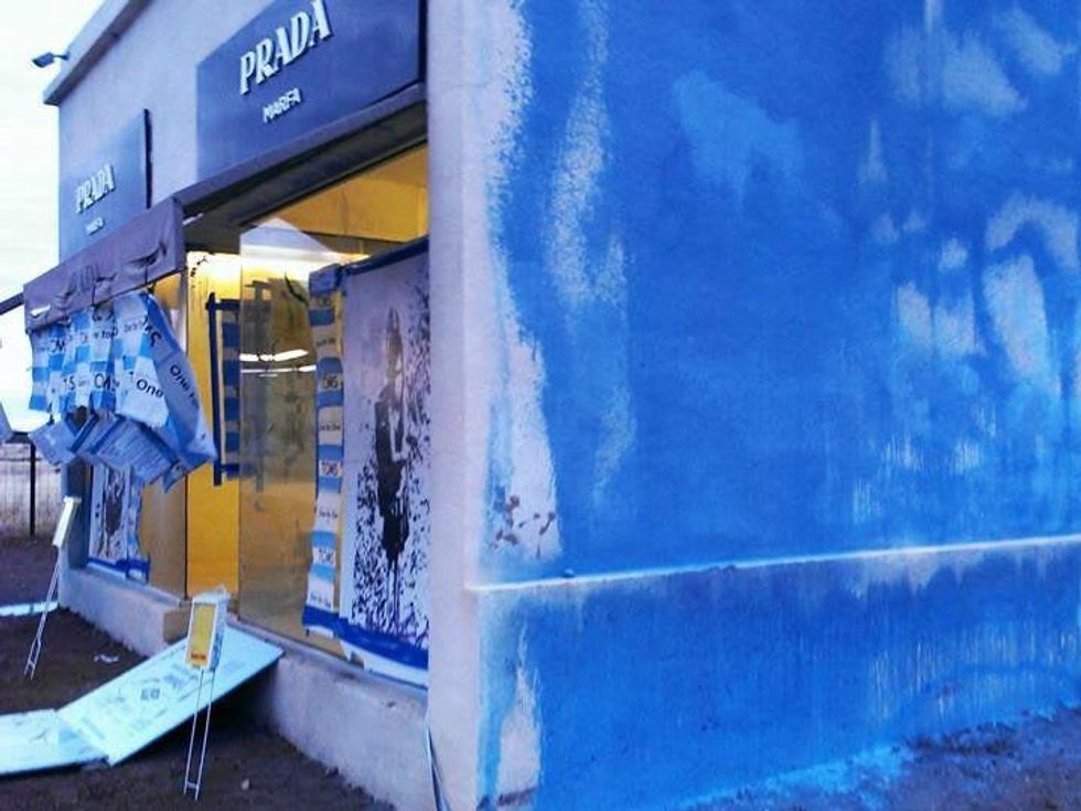 Prada Marfa vandalized