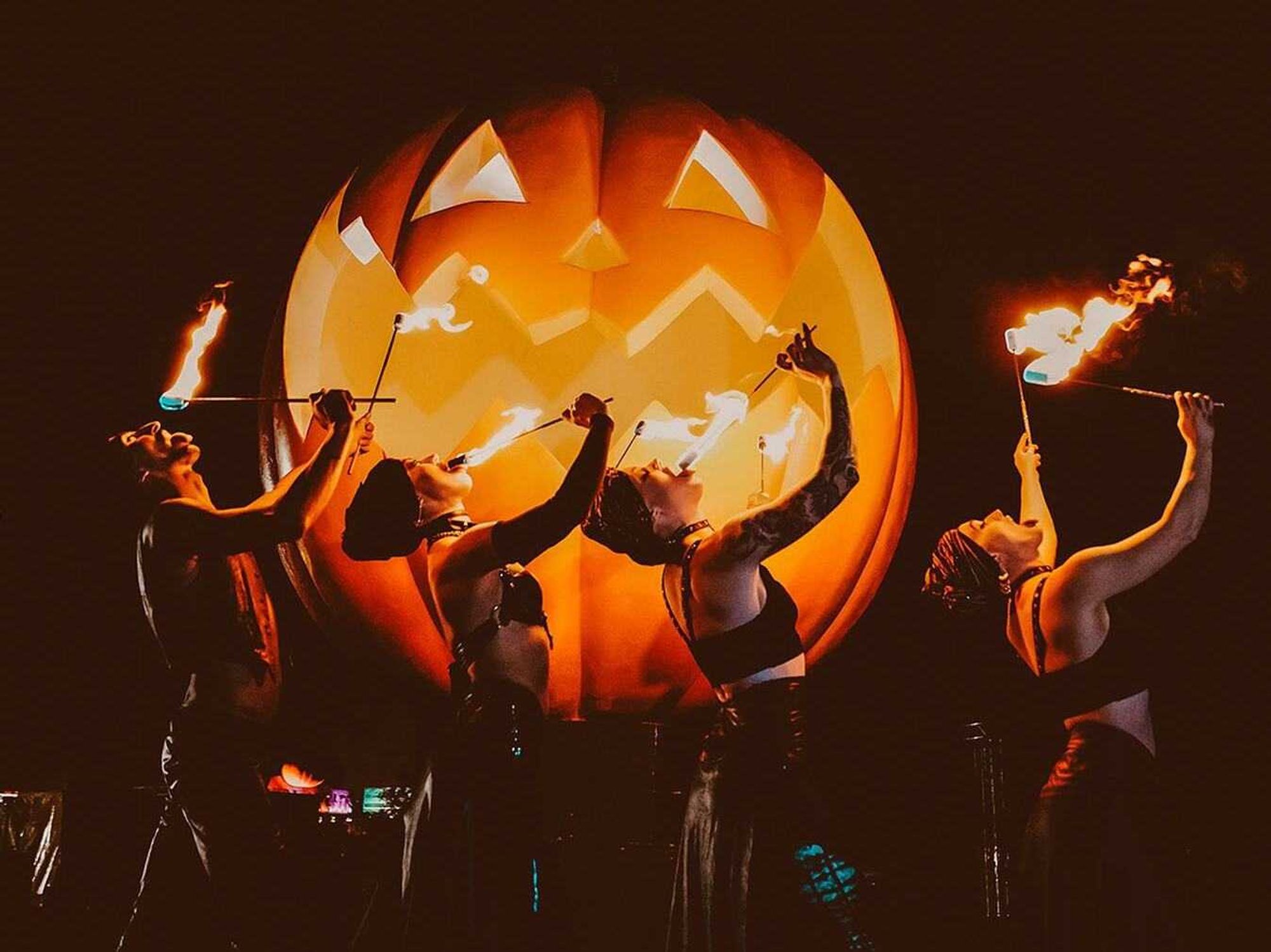 Pumpkin Nights fire dancers