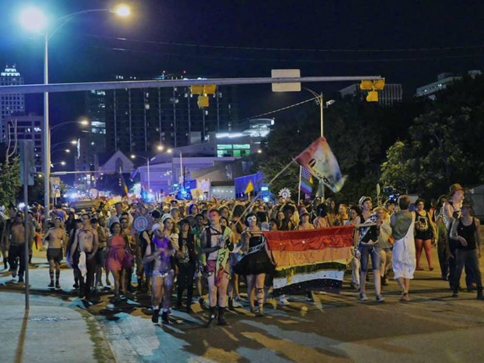 QueerBomb_Austin_LGBT pride parade_Pine Street Station_2014