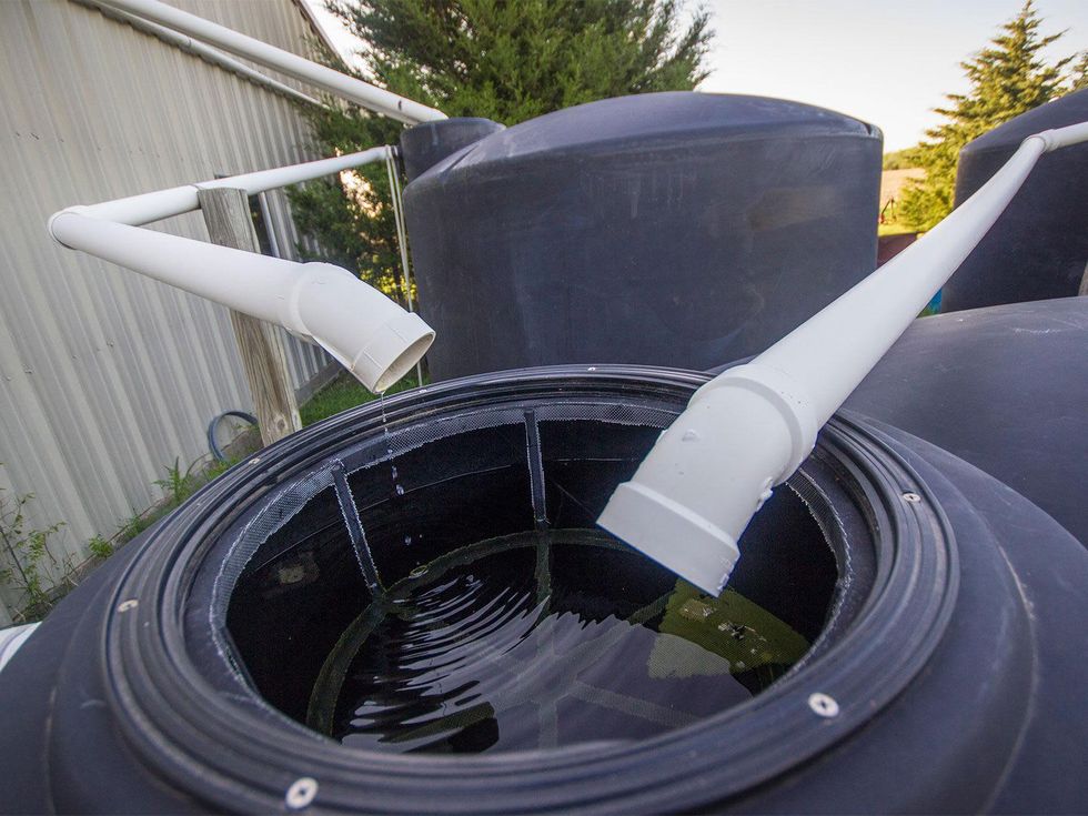 Rain harvesting tanks