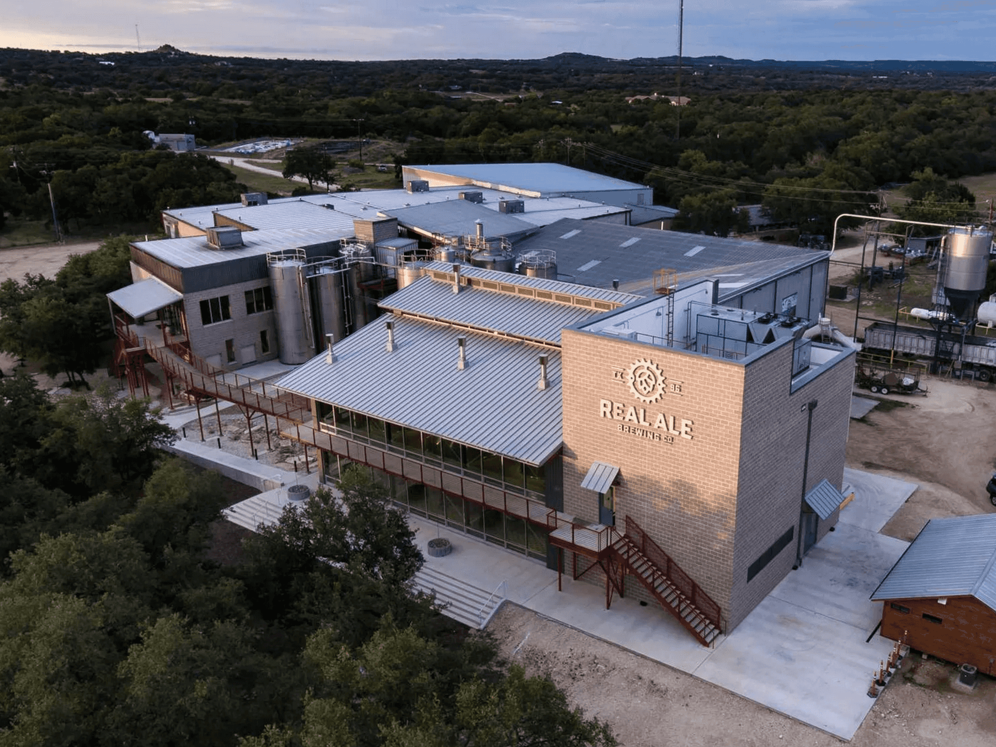 Real Ale Brewing Company aerial