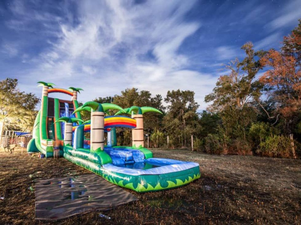 Red White and Blue Ball waterslide