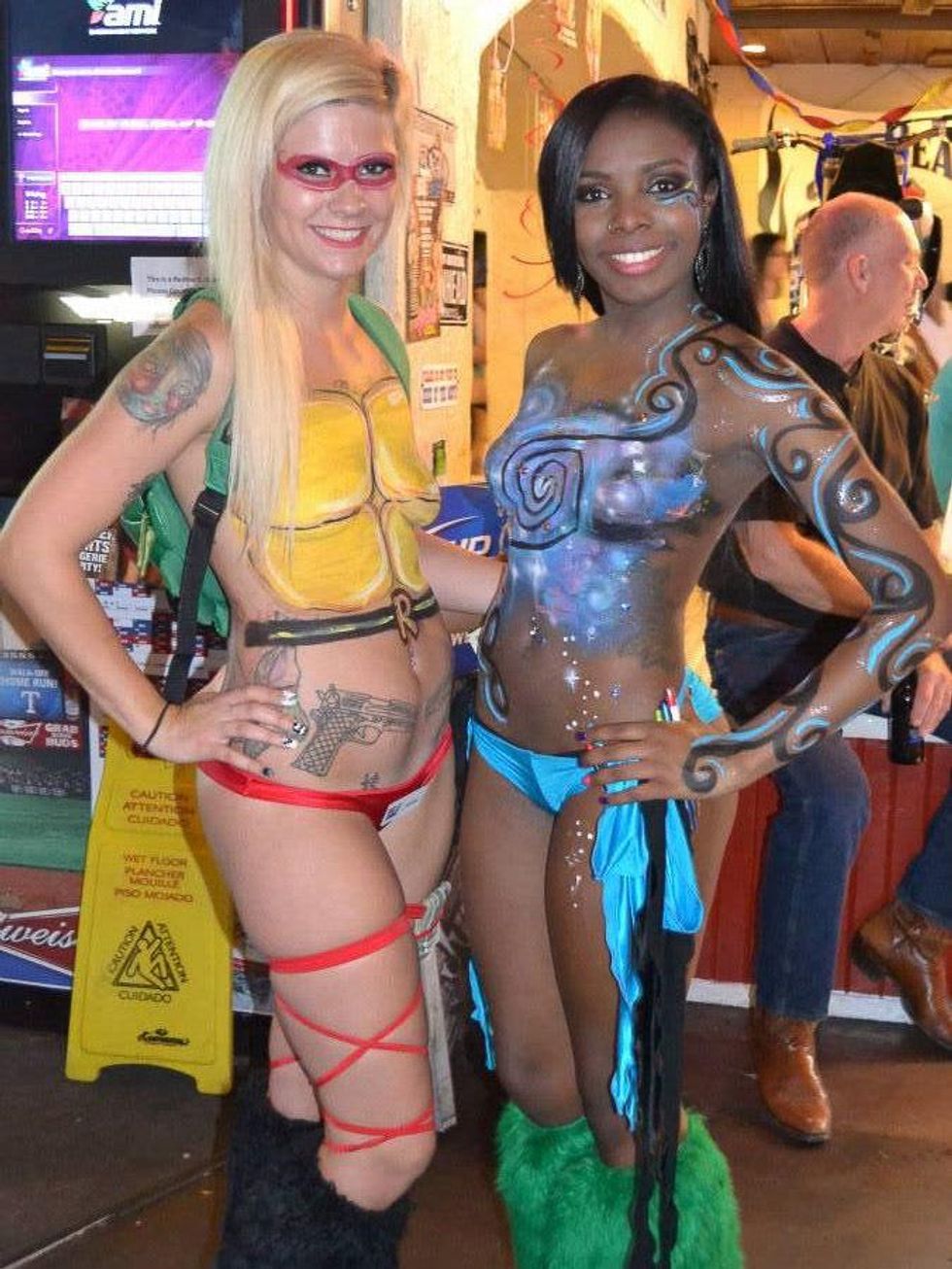 Redneck Heaven Lewisville painted girls Ninja Turtle