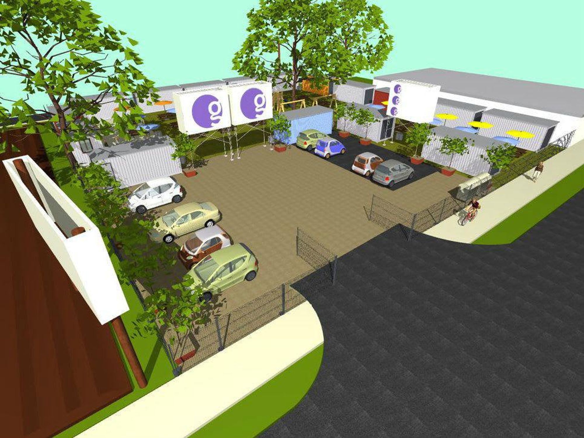 rendering of GoodLife Food Park on I-35 and cesar chavez