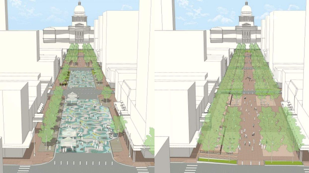 Rendering of the proposed plaza on Congress Avenue in downtown Austin