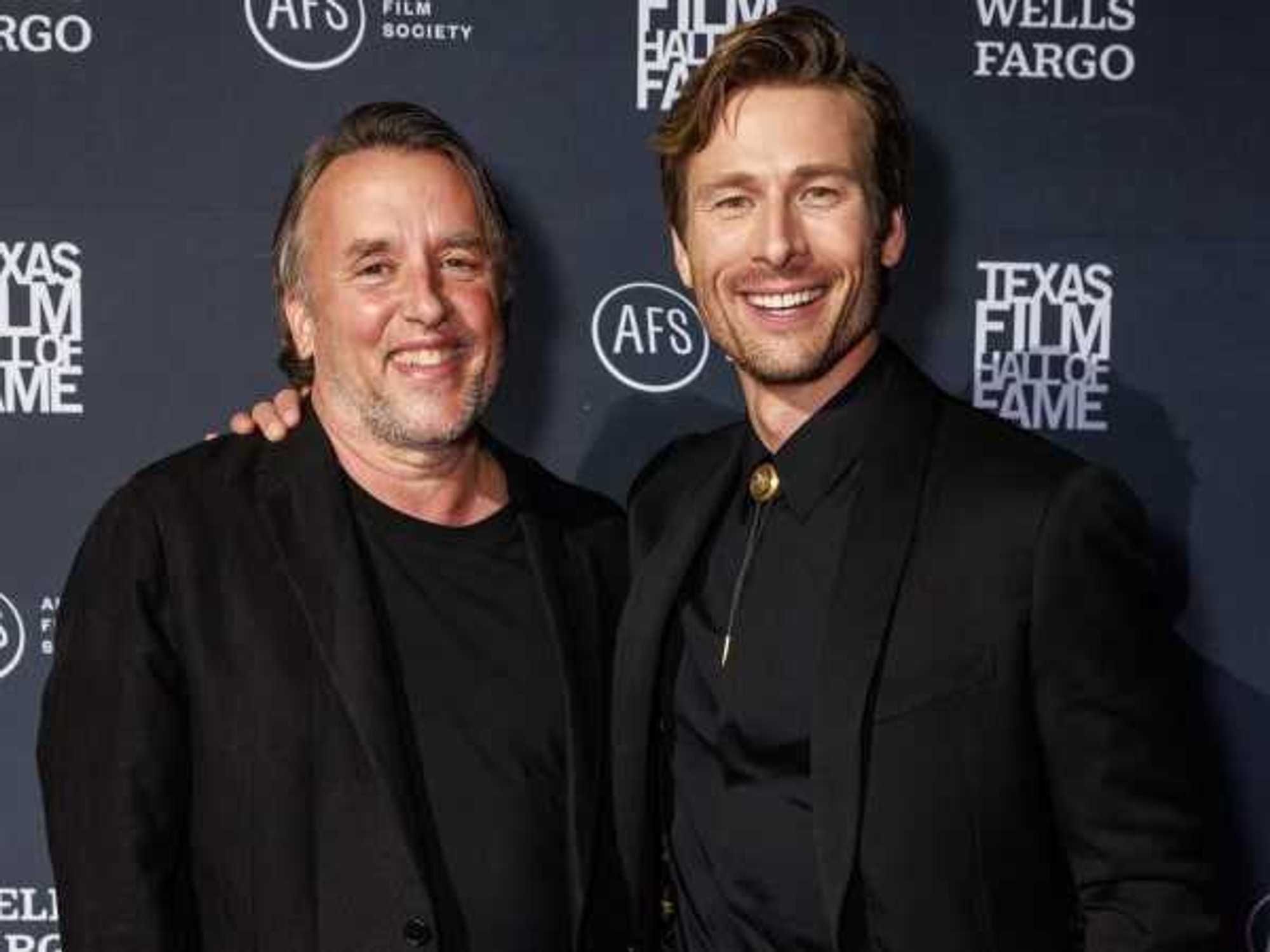 Richard Linklater and Glen Powell