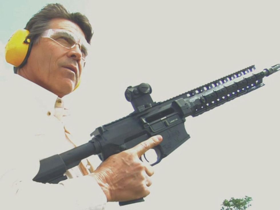 Rick Perry is pleased with his gun ownership