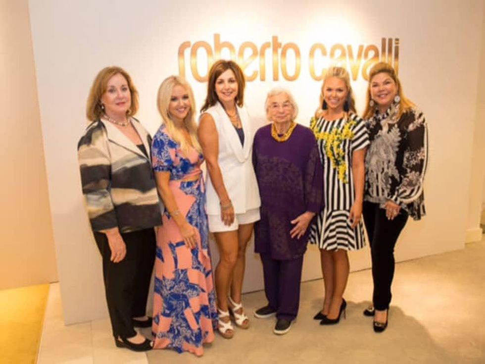 Roberto Cavalli fall fashion show DKR Fund benefit 2016 Debbie Hanna Jenna Leiker Vicki Strong Edith Royal Jamie Chandlee Ava Late