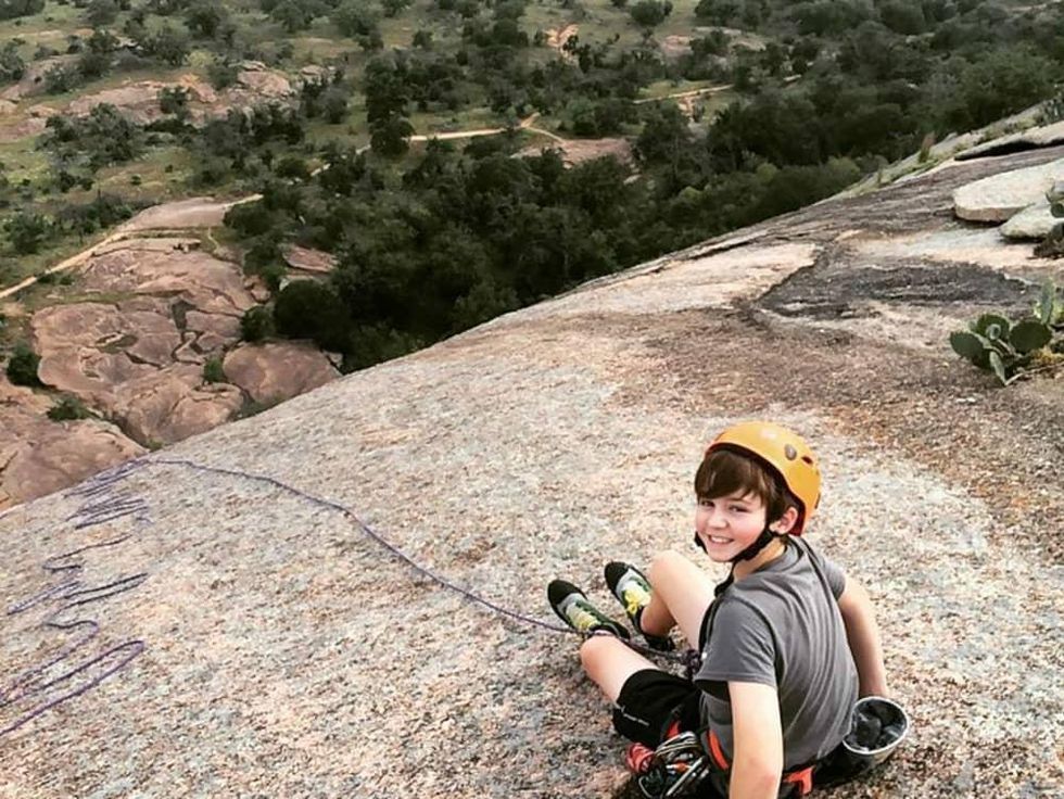 Rock About rock climbing Enchanted Rock kid extreme activities