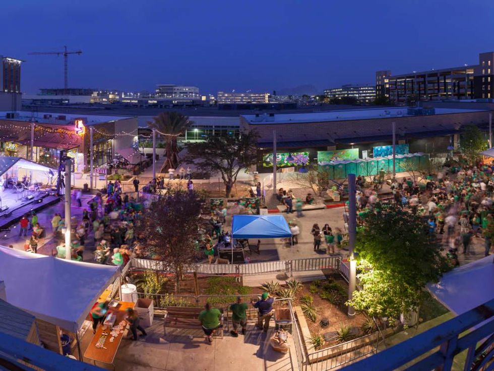 Rock Rose district street The Domain phase three Northside aerial event 2016