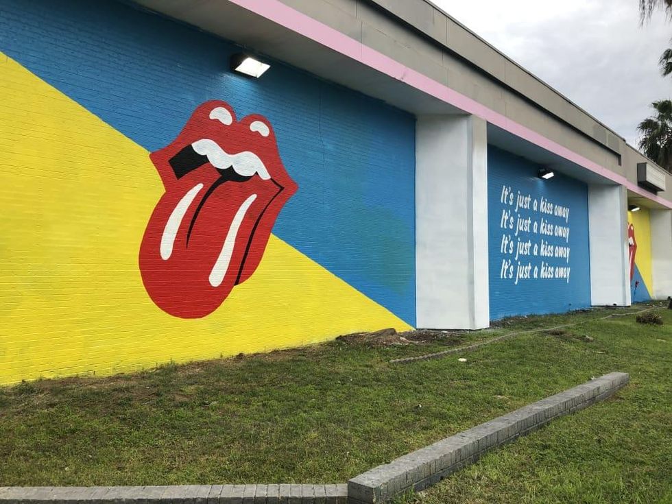 Rolling Stones Mural in Austin