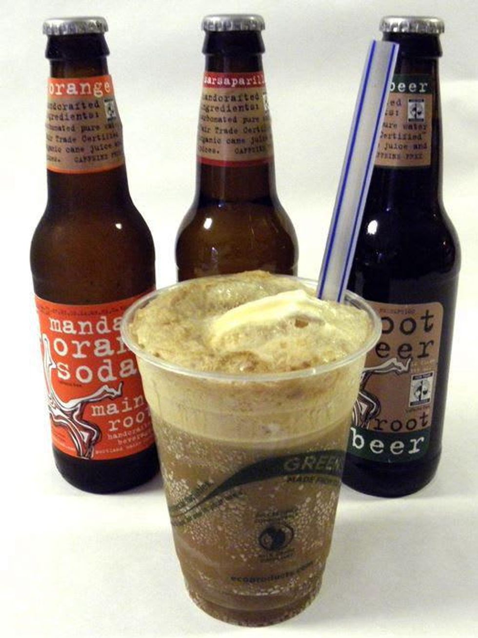 Root beer float at Cow Tipping Creamery in Austin