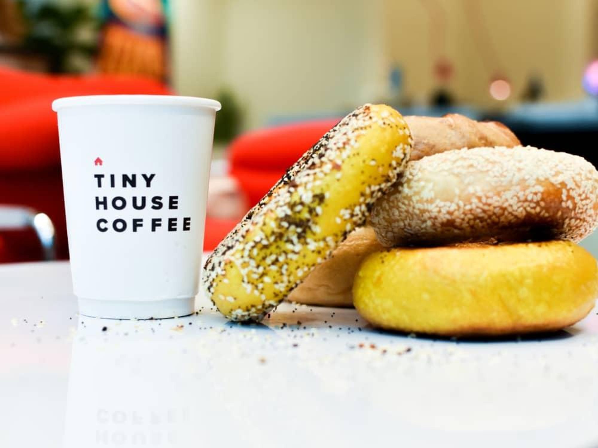 Rosen's bagels and Tiny House Coffee