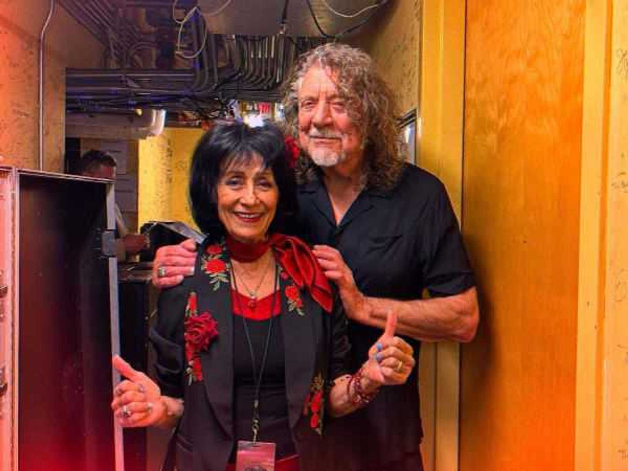 Rosie Flores and Robert Plant