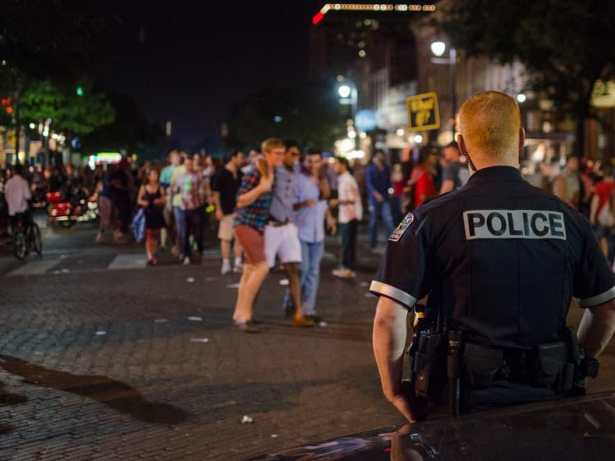 rot rally APD was out in force Friday and Saturday night on Sixth Street.
