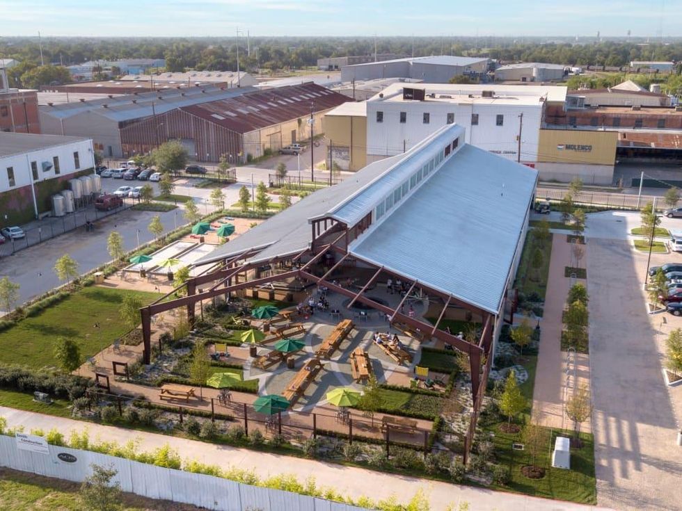 Saint Arnold Beer Garden aerial view