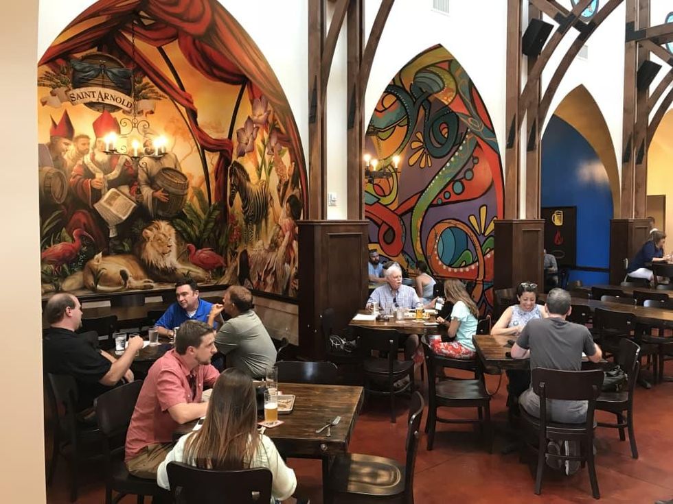 Saint Arnold beer garden interior