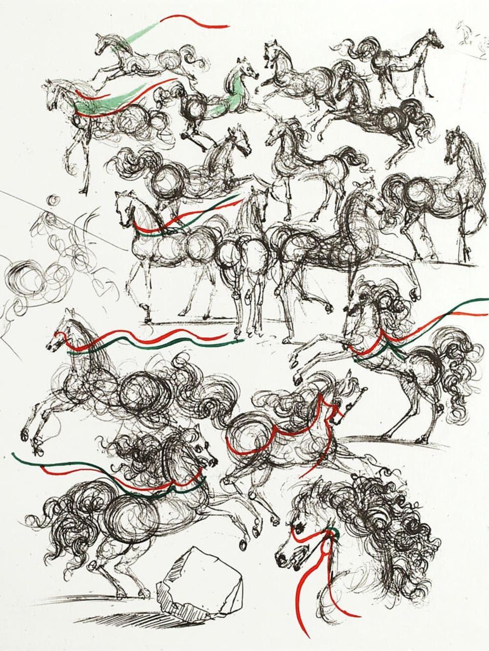 Salvador Dali Horses of Mao