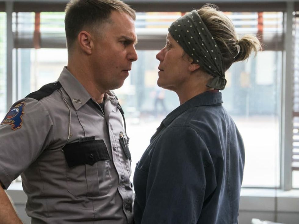 Sam Rockwell and Frances McDormand in Three Billboards Outside Ebbing, Missouri