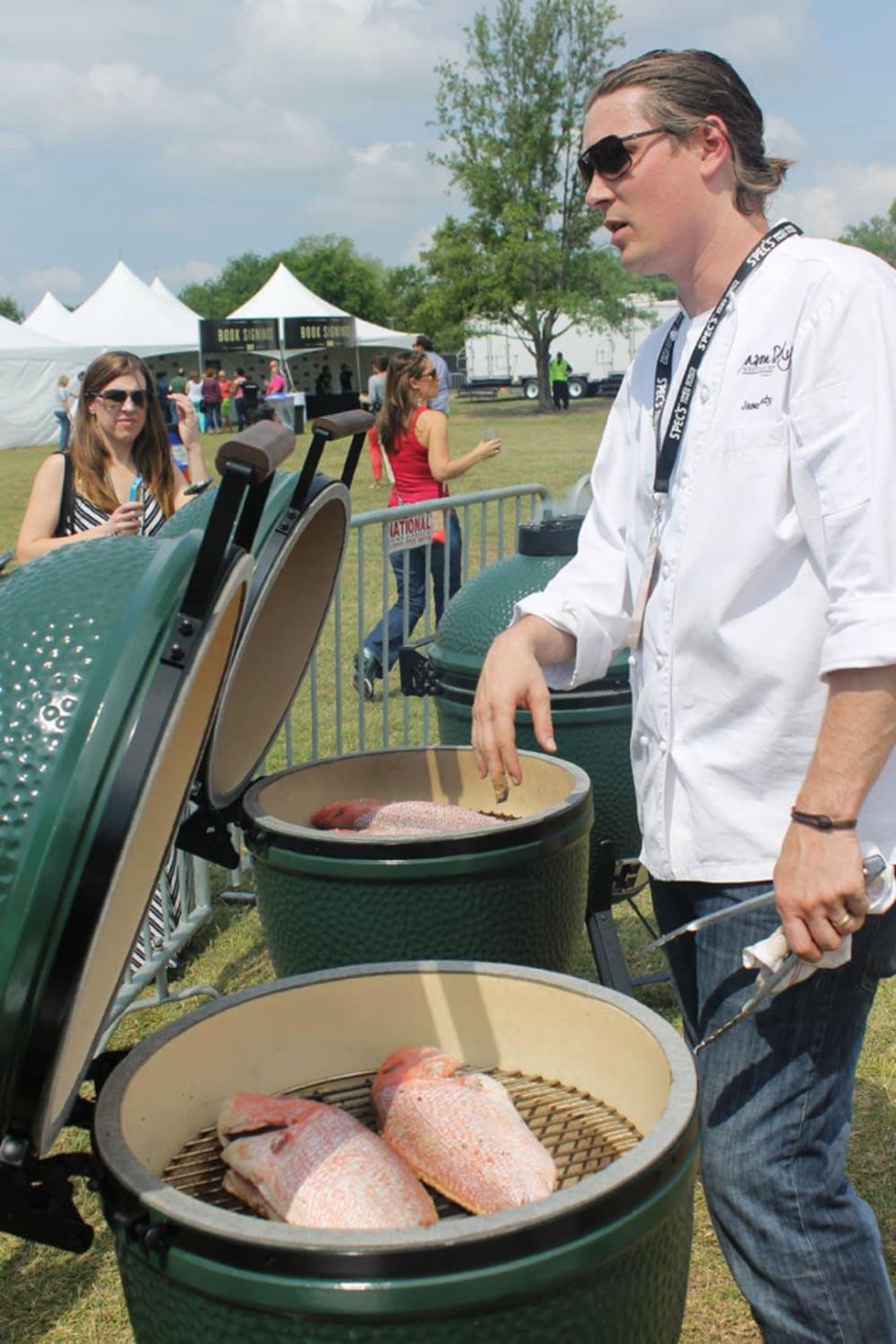 San Antonio chef Jason Dady at the Austin Food and Wine Festival Fire Pits