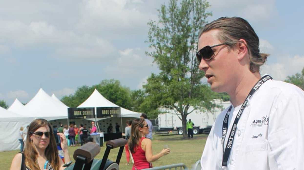 San Antonio chef Jason Dady at the Austin Food and Wine Festival Fire Pits