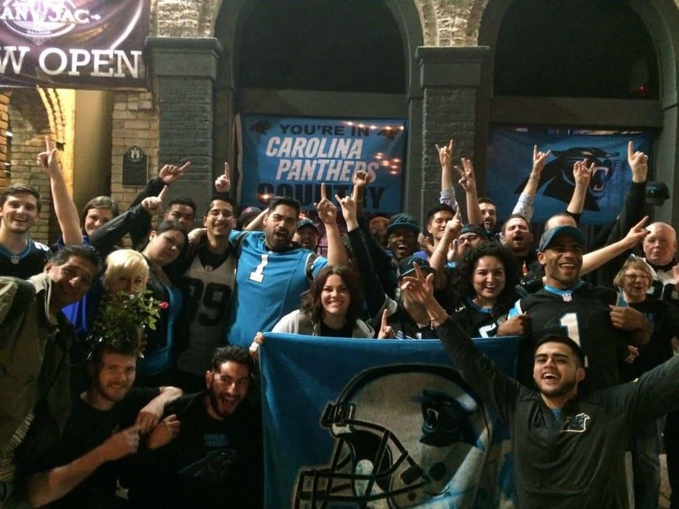 San Jac Saloon Carolina Panthers fans Dirty Sixth Street 2016