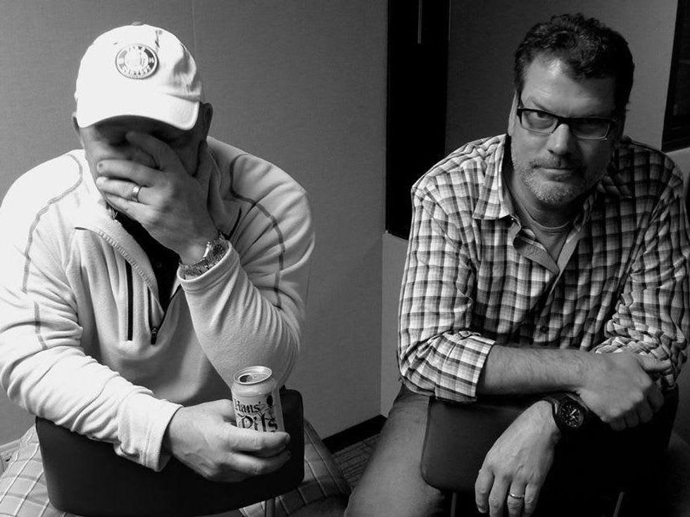 Sandy McIlree and J.B. Hager radio show hosts