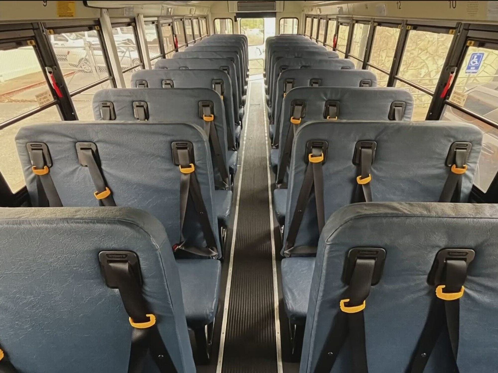 School bus interior