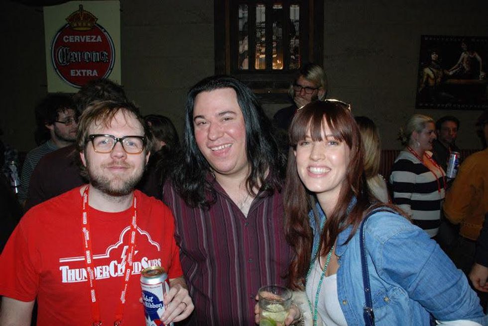 Scott Honea, Bears Fonte, unidentified, Sundance Film Festival, Texas party, January 2013