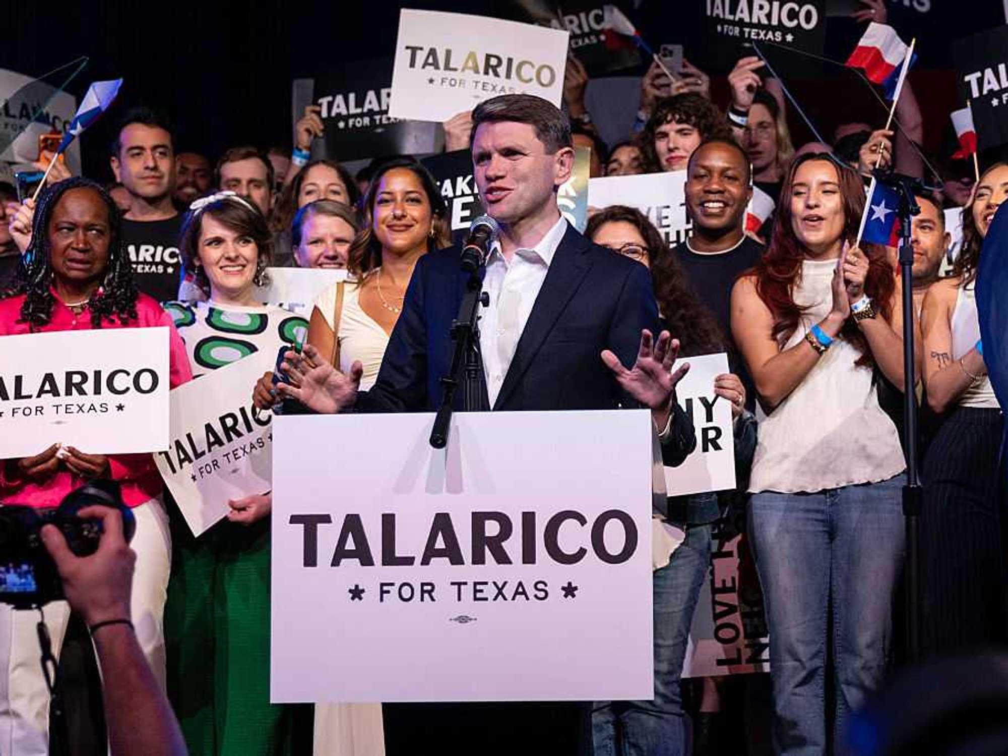 Senate Candidate James Talarico Holds Primary Night Event