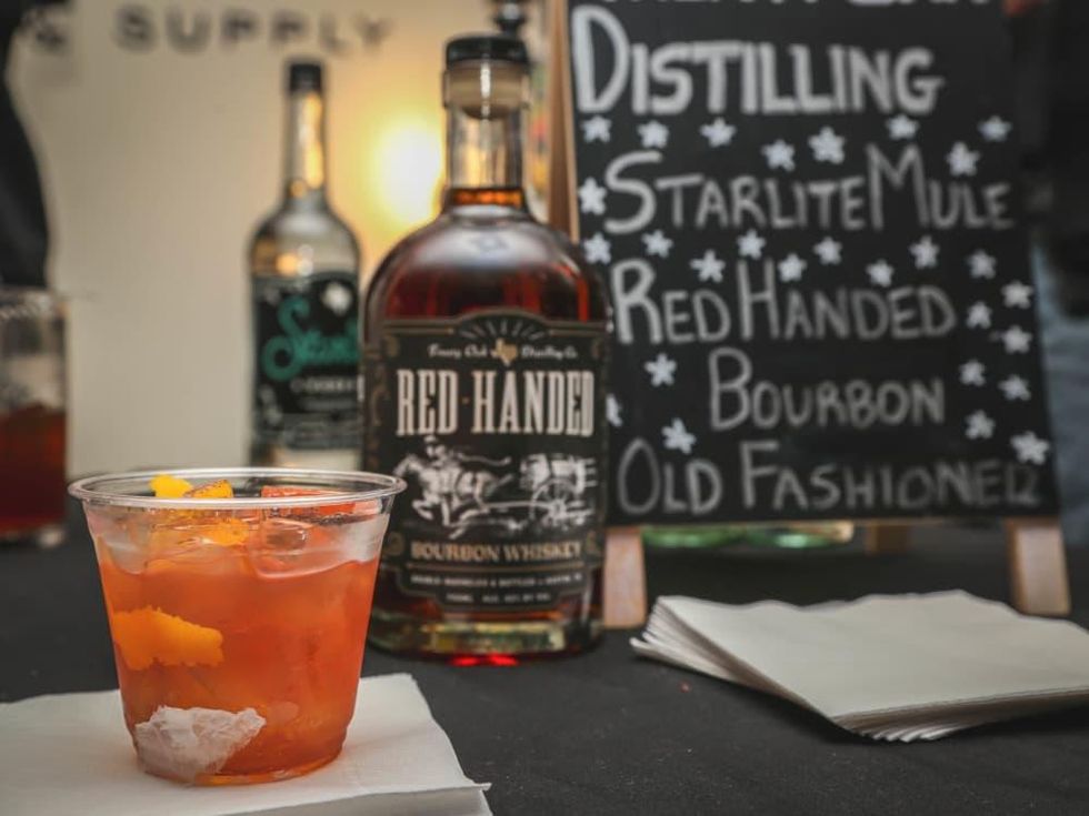 SHED Barbershop Service Industry Night CultureMap Austin Red Handed Bourbon Old Fashioned