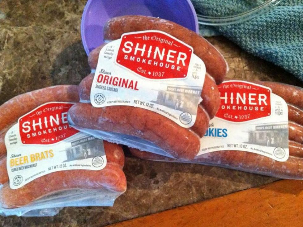 Shiner Smokehouse sausages