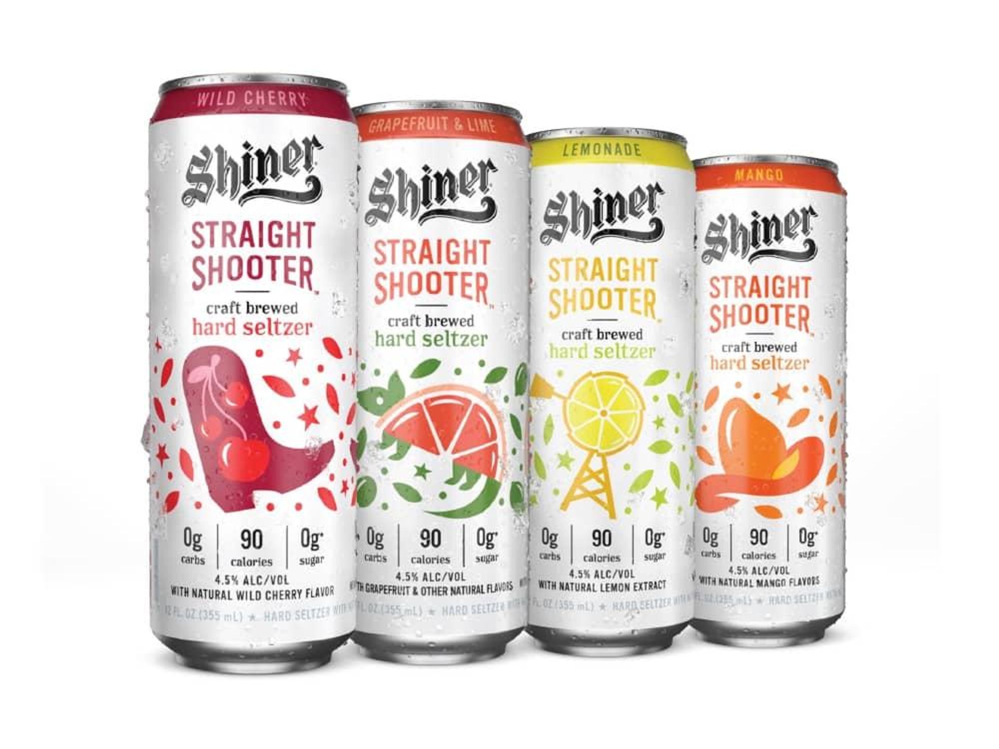 Shiner straight shooter hard seltzer cans