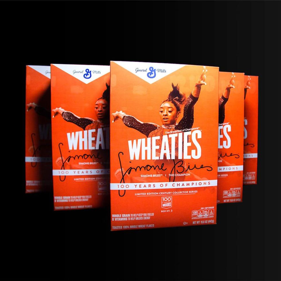 Simone Biles Wheaties box