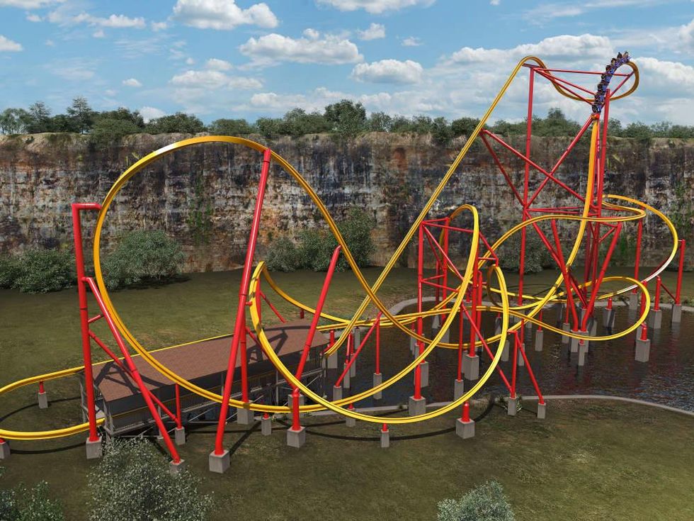 Six Flags Fiesta Texas Wonder Woman roller coaster