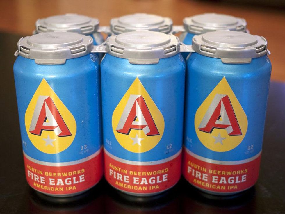 six pack of Austin Beerworks Fire Eagle American IPA
