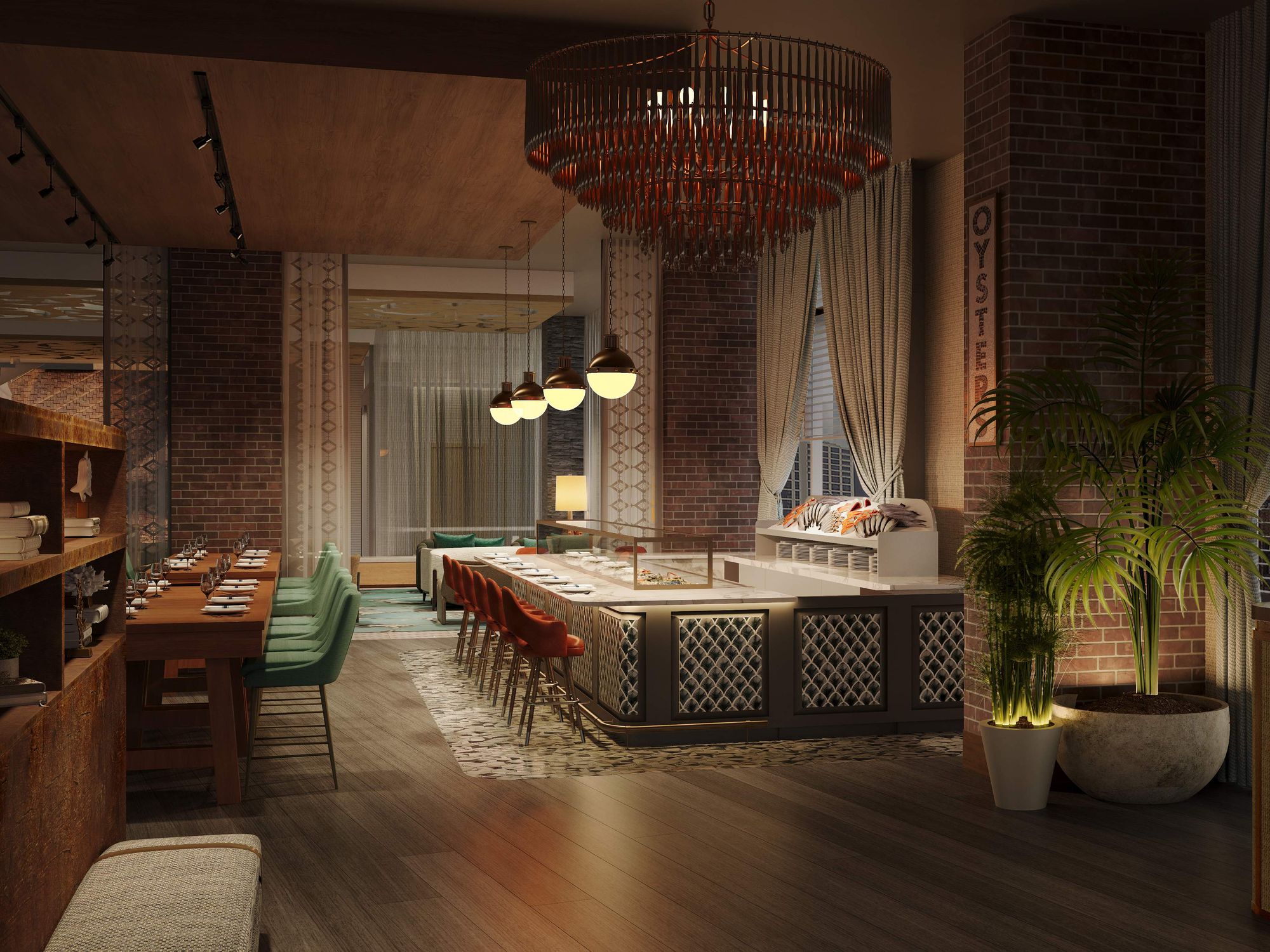 Skipjack Oyster Austin interior