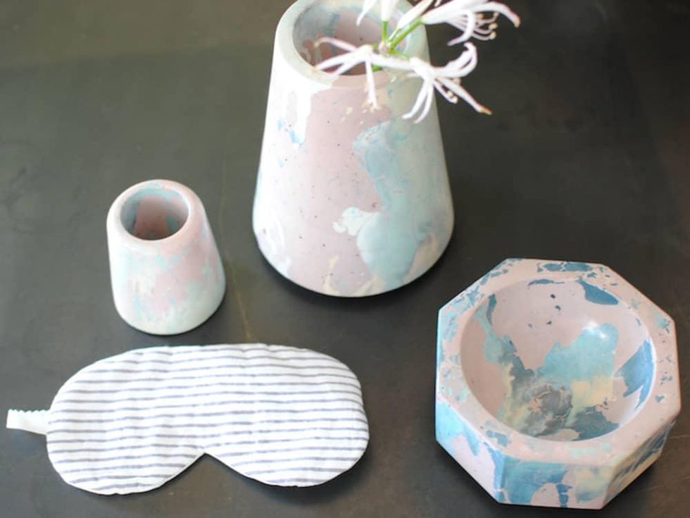 South Congress Hotel Shop concrete cat bowls vases