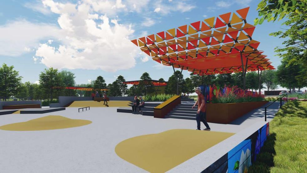 Southeast Greenway skate park rendering Austin