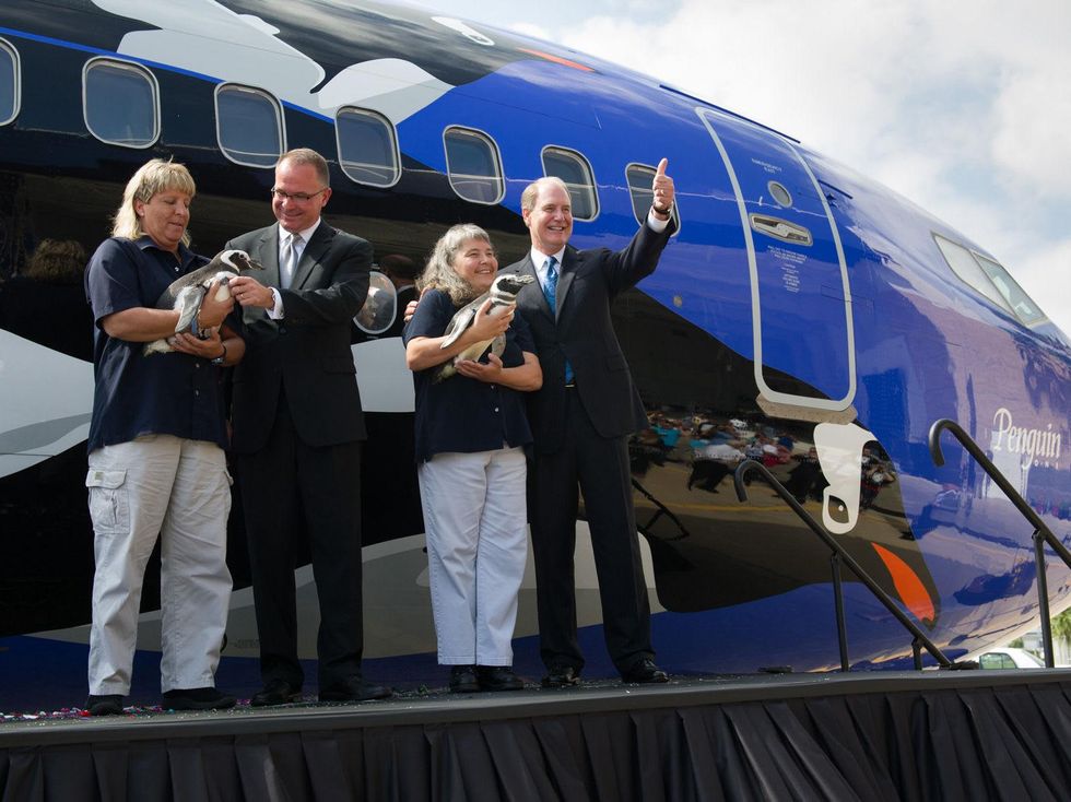 Southwest Airlines SeaWorld penguin plane