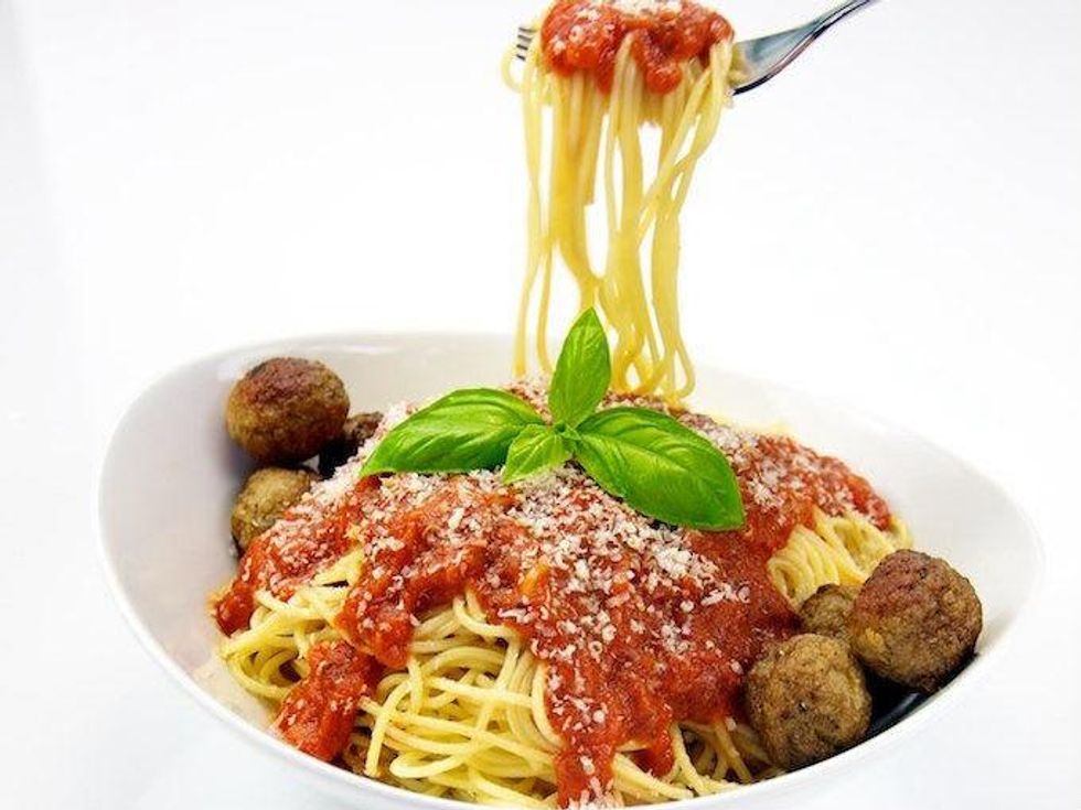 Spaghetti and meatballs