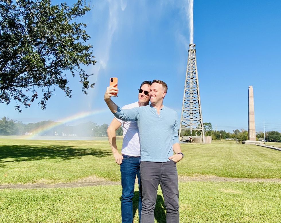 Spindletop gusher re-enactment in Beaumont