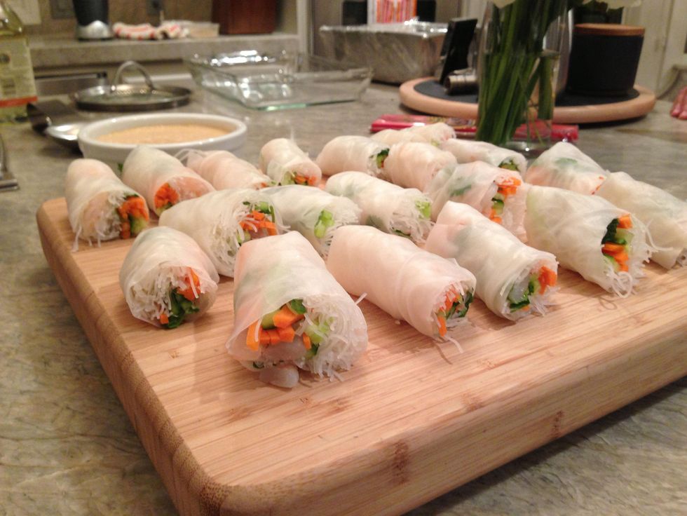Spring Roll at Chef Brady Gibbs cooking class