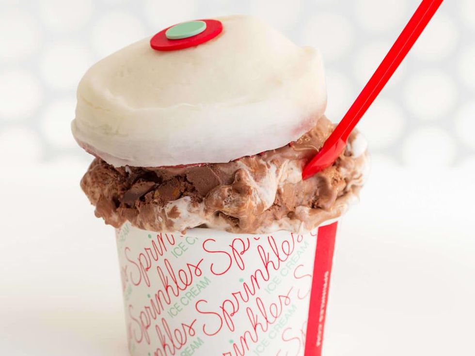 Sprinkles ice cream sundae
